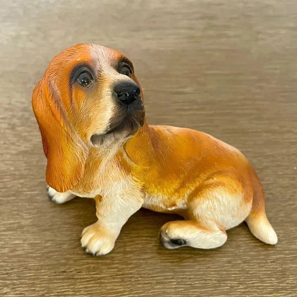 Cute Dog Basset Hound Figurine